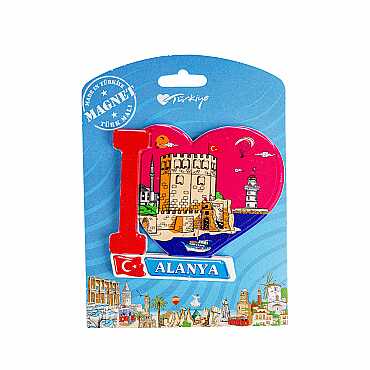 Alanya Temalı Uv Baskılı Kartonetli Plastik Magnet - 9