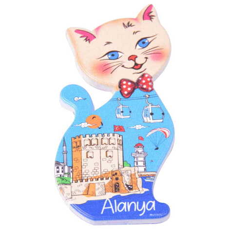 Toptan Alanya Temalı Myros Uv Kedi̇ Şeki̇lli̇ Magnet 43*87 Mm - 5