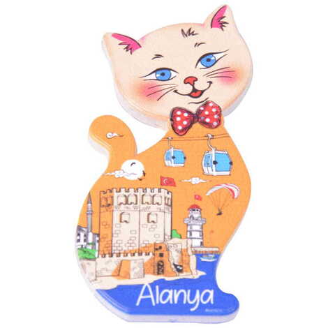 Toptan Alanya Temalı Myros Uv Kedi̇ Şeki̇lli̇ Magnet 43*87 Mm - 8