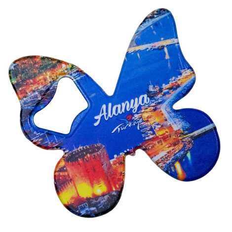 Alanya Temalı UV Baskılı Kelebek Açacak - 7