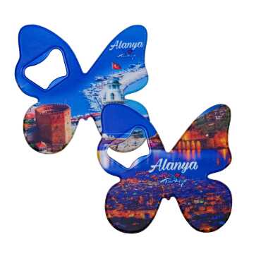 Alanya Temalı UV Baskılı Kelebek Açacak - 2