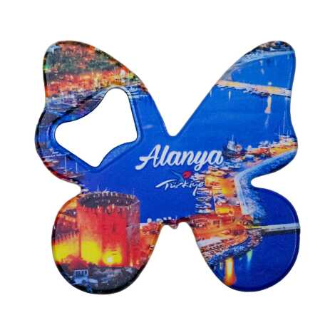 Alanya Temalı UV Baskılı Kelebek Açacak - 3