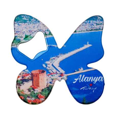 Alanya Temalı UV Baskılı Kelebek Açacak - 5