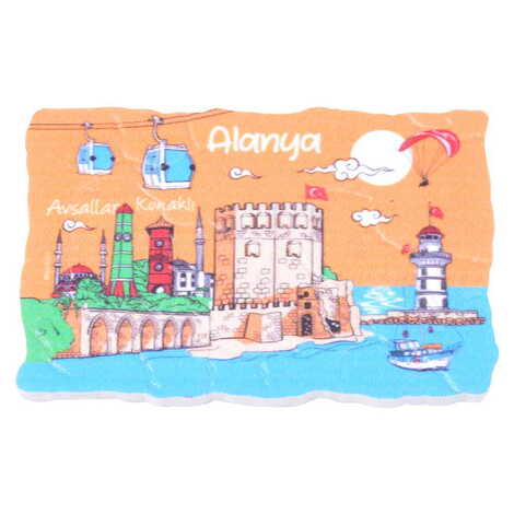 Toptan Alanya Temalı Uv Baskılı Mozaik Magnet 80x50 mm - 3