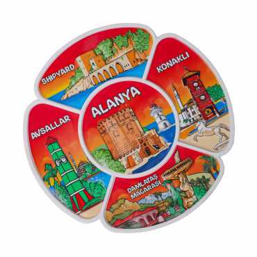 Alanya Themed UV Printed Polyester Plate 15 cm - 5