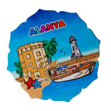 Alanya Themed UV Printed Star Shaped Traditional Trivet - Standart - 2