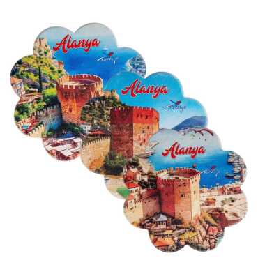 Alanya Temalı Uv Papatya Yöresel Bardakaltı 88 Mm - 2