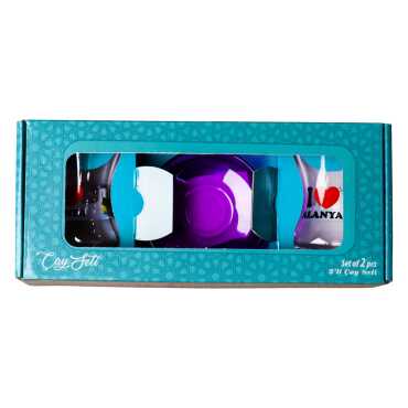 Alanya Themed Custom Printed Turkish Tea Glass Set Of 2 Pcs - Myros