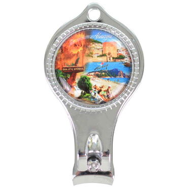 Alanya Themed Customised Metal Epoxy Nail Clipper 60x32x14 mm - Thumbnail