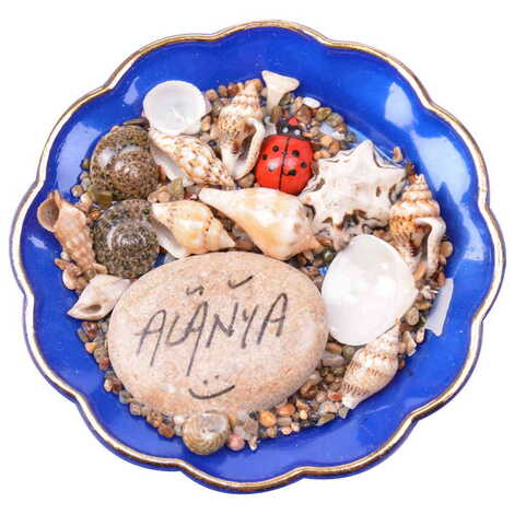 Alanya Themed Customised Sea Shell Plate Magnet 73 Mm