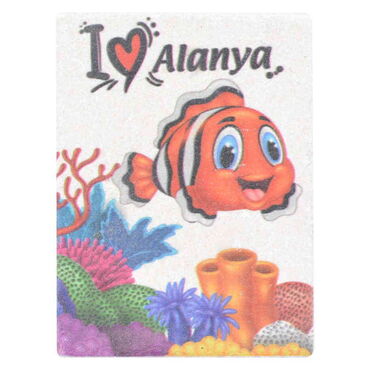 Myros - Alanya Themed Customised Stone Fridge Magnet 60x45 mm 