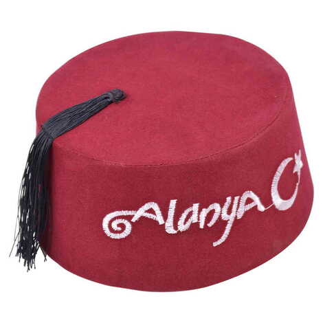 Alanya Themed Embroidered Fez