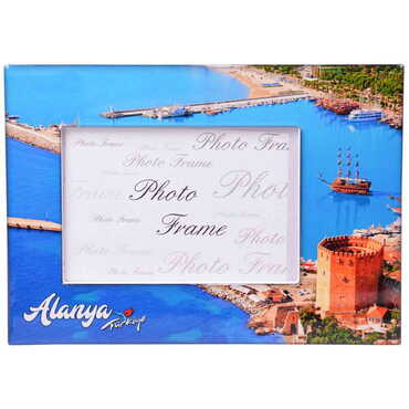 Alanya Themed Epoxy Photo Frame Travel Souvenir 10x15 Cm - Thumbnail