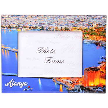 Alanya Themed Epoxy Photo Frame Travel Souvenir 13x18 Cm - Thumbnail