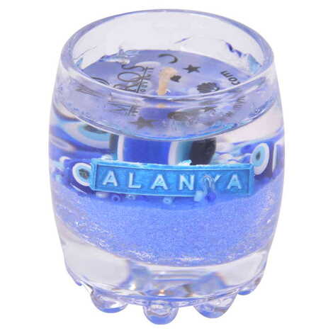 Alanya Themed Glass Transparent Gel Candle