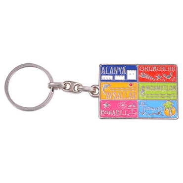 Myros - Alanya Themed Metal Customised Enamel Keychain