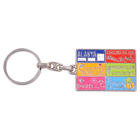 Alanya Themed Metal Customised Enamel Keychain