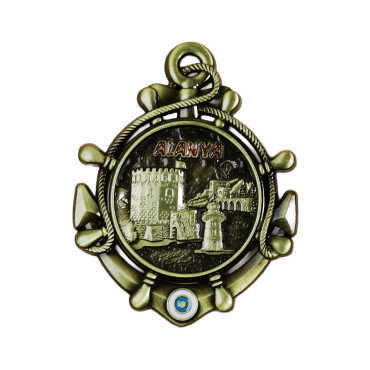 Alanya Themed Metal Mix Refrigerator Magnet - 8