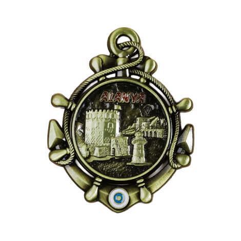 Alanya Themed Metal Mix Refrigerator Magnet - 8
