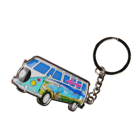 Alanya Themed Minibus Shaped Metal Keychain - 2