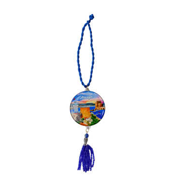 Alanya Themed Myros Metal Car Ornament - 1