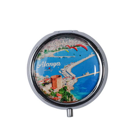 Alanya Themed Myros Round Pill Box 50x15 mm - 4