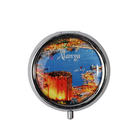 Alanya Themed Myros Round Pill Box 50x15 mm - 5
