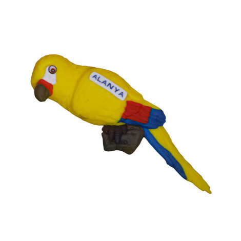 Alanya Themed Parrot Fimo Refrigerator Magnet - 1