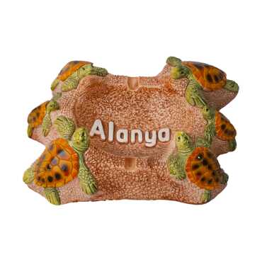 Alanya Themed Plaster Turtle Ashtray - 1