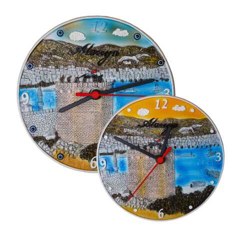 Alanya Themed Polyester Desktop Clock - 3