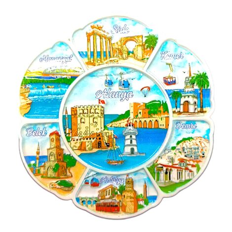 Alanya Themed Polyester Printed Fridge Magnet