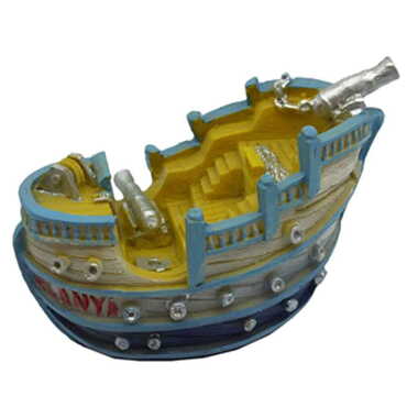 Alanya Themed Polyester Ship Figurine - Myros