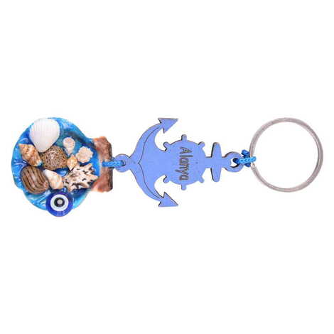 Alanya Themed Sea Shell Shaking Keychain