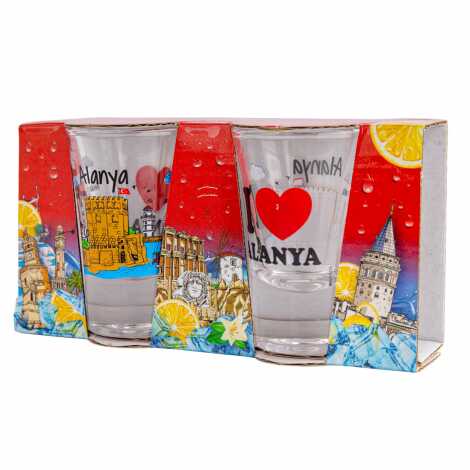 Alanya Themed Shot Glass Set of 2 Pcs - 2