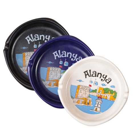 Alanya Themed Traditional Large Ashtray 100*40 mm - 2