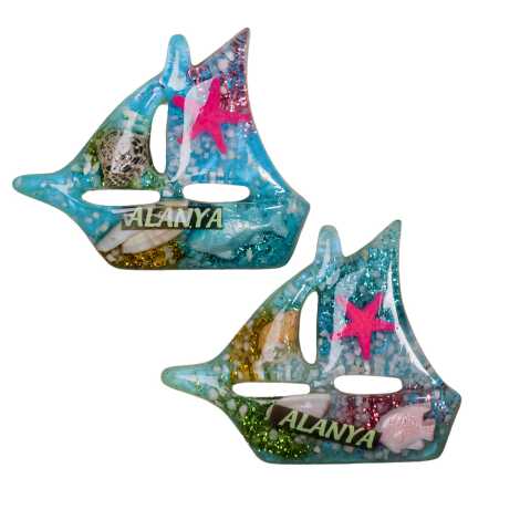 Alanya Themed Transparent Polyester Photo Fridge Magnet - 7