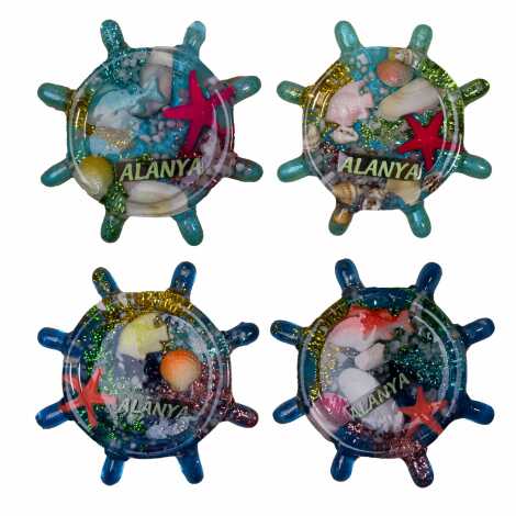 Alanya Themed Transparent Polyester Photo Fridge Magnet - 9
