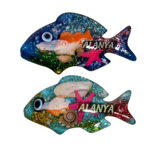 Alanya Themed Transparent Polyester Photo Fridge Magnet - 31