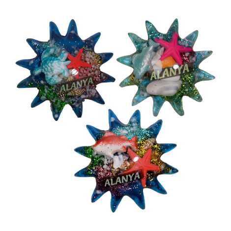Alanya Themed Transparent Polyester Photo Fridge Magnet - 34