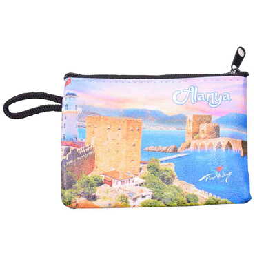 Myros - Alanya Themed Turkish Woven Wallet 113x80x8 mm