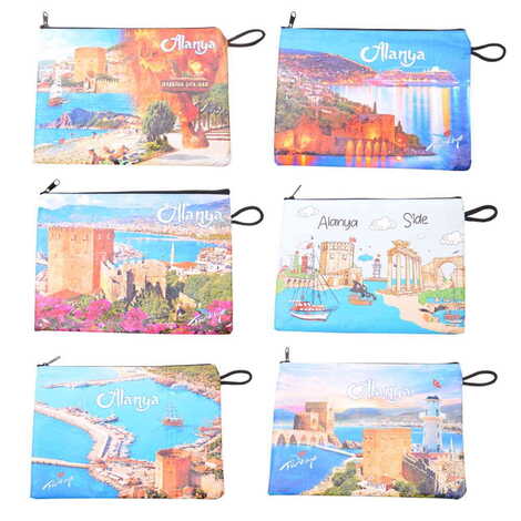 Alanya Themed Turkish Woven Wallet 215x155x8 mm - 2
