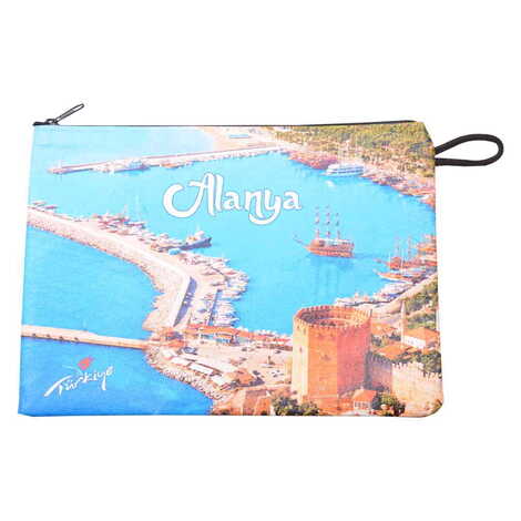Alanya Themed Turkish Woven Wallet 215x155x8 mm - 3
