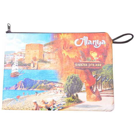 Alanya Themed Turkish Woven Wallet 215x155x8 mm - 5