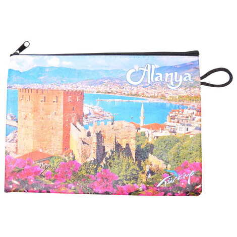 Alanya Themed Turkish Woven Wallet 215x155x8 mm - 7