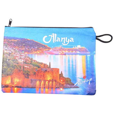 Alanya Themed Turkish Woven Wallet 215x155x8 mm - 1