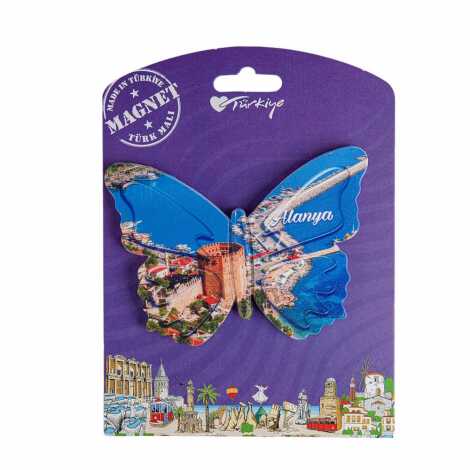 Alanya Themed UV Printed Carded Plastic Refrigerator Magnet - 1