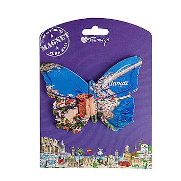 Alanya Themed UV Printed Carded Plastic Refrigerator Magnet - 4