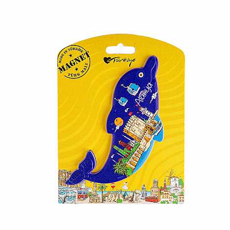 Alanya Themed UV Printed Carded Plastic Refrigerator Magnet - 10