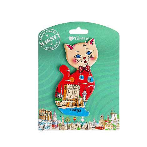 Alanya Themed UV Printed Carded Plastic Refrigerator Magnet - 11