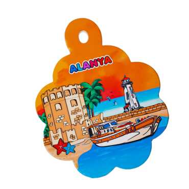 Alanya Themed UV Printed Daisy Handle Trivet - 2